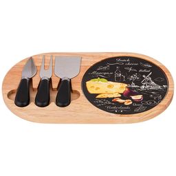 НАБОР ДЛЯ СЫРА LEFARD СЕКРЕТНЫЕ ИНГРЕДИЕНТЫ 4 ПРЕДМЕТА ЧЕРНЫЙ 30*17*2,5 СМ