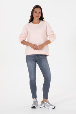 Kad_n A__k Pembe _ardonlu Bisiklet Yaka Basic Sweatsh_rt - U.s. polo assn фото 4