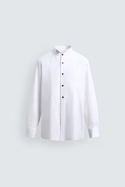 CAMISA SMOKING PU?O GEMELO / Blanco - Zara фото 7
