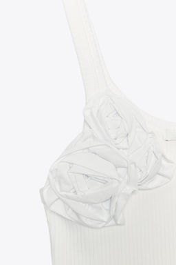 RIBBED FLORAL TOP - Zara фото 22