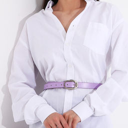 Ремень женский, ширина 2,4 см, винт, пряжка металл, цвет сиреневый - Simaland фото 3