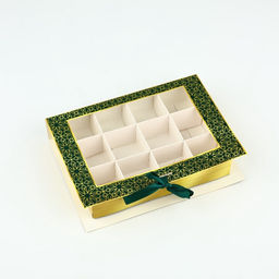 Цена за 5 шт. Коробка для конфет на Рамадан, 12 ячеек Eid Mubarak 18.5×13.5×3.5 см