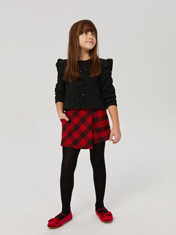 Beli Lastikli Ekose K?z ?ocuk ?ort Etek ve K?lotlu ?orap - Waikiki фото 2