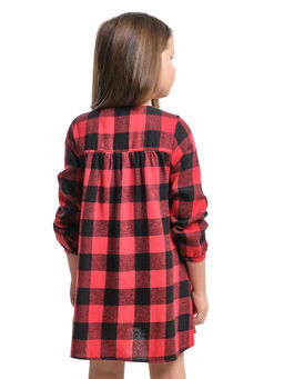 Платье для девочки UD 8069 синяя клетка - Mini maxi фото 7