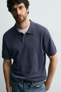 RIB KNIT POLO SHIRT - Zara фото 13
