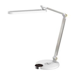 ULM-D113 18W/3000-6000K/DIM WHITE Светильник настольный светодиодный с беспроводной зарядкой телефонов. Сенсорный выключатель. Диммер. Белый. TM Uniel