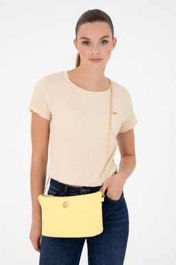 Женская желтая сумка через плечо Неожиданная скидка в корзине