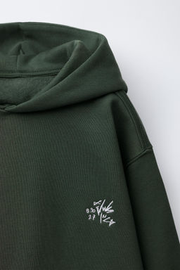 EMBROIDERED SLOGAN HOODIE - Zara фото 3