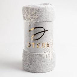 Плед светящийся в темноте Этель Снежинки 200*220 см,100% п/э, корал-флис, 220 гр/м2  фото 7