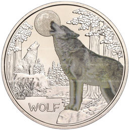 Монета 3 евро 2017 года Австрия Животные со всего мира  Волк