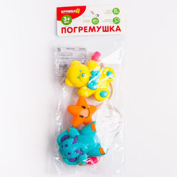 Растяжка на коляску/кроватку Мишка, звезда, слоник, 3 игрушки, Крошка Я  фото 5