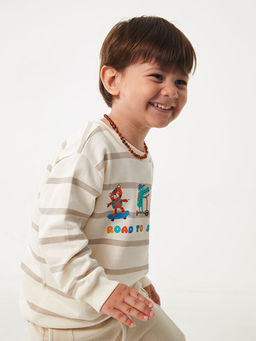 Bisiklet Yaka Erkek Bebek Sweatshirt