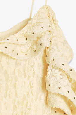 STUDDED LACE DRESS - Zara фото 18