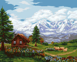 ФРЕЯ PNB/PL-141 Набор для раскрашивания по номерам 50 х 40 см В горной долине