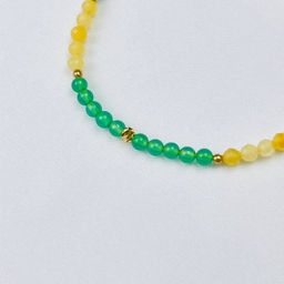 Браслет из Кварца и Агата тон. 17 см +