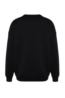 TRENDYOL MAN Siyah Oversize/Genis Kesim Uzun Kol Etnik Aplikeli Sweatshirt TMNAW24SW00170 - Trendyolmilla фото 8
