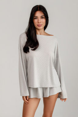 1506 БЕЛАЯ ПИЖАМА (РОМБ) - Karolina фото 10