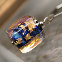 Серьги из муранского стекла GOLDEN NIGHT LS2997 - Vloes фото 5