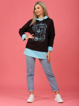 845 Туника "бирюза"