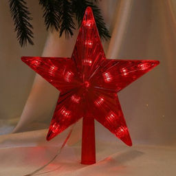 Гирлянда звезда на вершину елки 23х4х25 см 30 LED / GT700R /уп 100/красная - Галеонтрейд фото 3