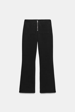 PANTAL?N FLARE CREMALLERA / Negro