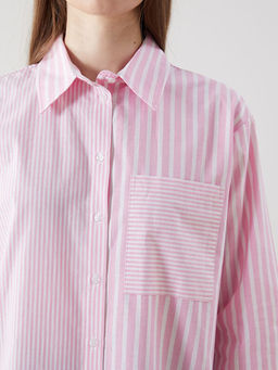 ?izgili Poplin Kad?n G?mlek Tunik