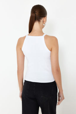 TRENDYOLMILLA Antrasit-Pembe 2li Paket Halter Yaka Vucuda Oturan Fitilli Esnek Orme Atlet TWOSS24AL00055 фото 14