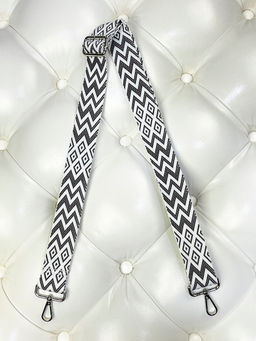 LACCOMA ремень 1000-ромб-3,8-коричн/бел полиэстр