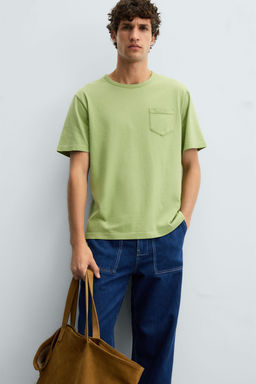 WASHED T-SHIRT WITH POCKET - Zara фото 13