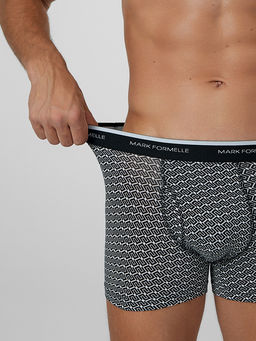 Цена за 2 штуки! Трусы боксеры мужские черные с узором - Mark formelle фото 5