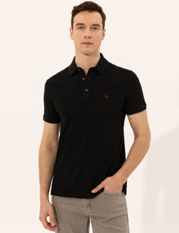 Черная облегающая базовая футболка