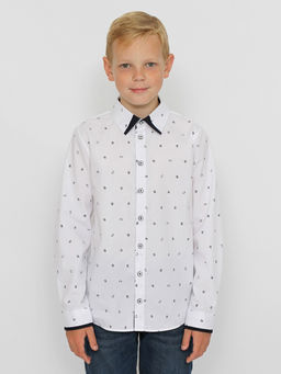 CRB wear/CWJB 63283-20 Сорочка для мальчика,белый/Ex.Cherubino