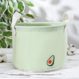 Корзина для хранения с ручками Доляна Авокадо, 202015 см, цвет фисташковый