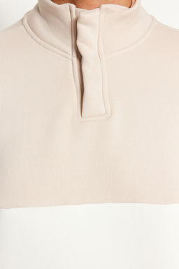 TRENDYOL MAN Siyah Oversize/Genis Kesim C?tc?tl? Renk Ici Polar Pamuklu Sweatshirt TMNAW24SW00160 - Trendyolmilla фото 18