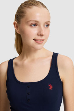 Kad_n Lacivert Kare Yaka Basic Ti__rt - U.s. polo assn фото 2