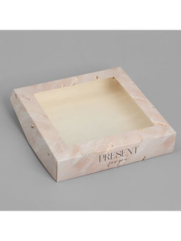 Цена за 5 шт. Кондитерская упаковка, коробка с ламинацией «Present», 20×20×4 см