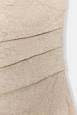 VESTIDO JACQUARD PLIEGUES / marron-vison - Zara фото 7