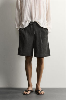 BERMUDA RELAXED FIT RELIEVE / Gris Antracita - Zara фото 2