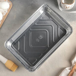 Цена за 2 шт. Формы для выпечки и запекания Доляна, набор 2 шт., 2.235 л, 31215.5 см, фольга, серебристые  фото 9