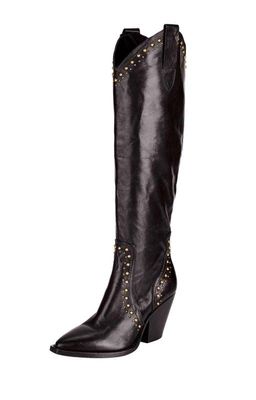 Сапоги, темно-коричневые