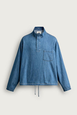 CAMISA POLO DENIM LIGERO LAVADO / Azul claro - Zara фото 7
