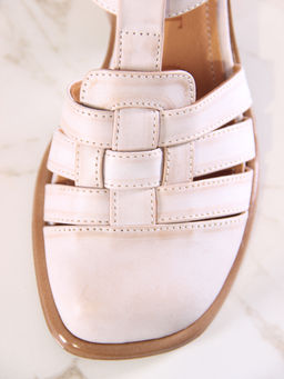 Босоножки 5035.23663bе.Вакса пудра+коричневый