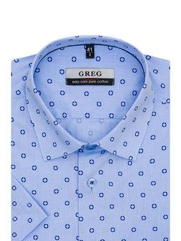 Сорочка мужская короткий рукав GREG 223/201/7809/Z/1p  фото 2