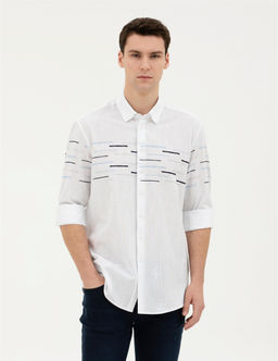 Lacivert Slim Fit Uzun Kollu G_mlek - Pierre cardin фото 3