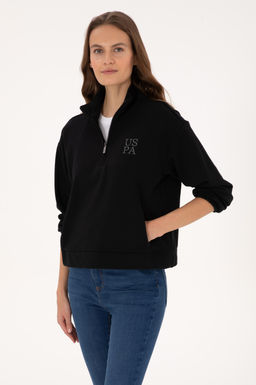 Kad_n Siyah Sweatshirt