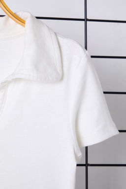 Trendyolmilla Siyah Duz Fitted/Vucuda Oturan Polo Yaka Orme Bluz TWOSS25BZ00003  фото 15