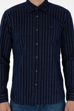 Мужская темно-синяя рубашка с длинным рукавом Неожиданная скидка в корзине - U.s. polo assn фото 6