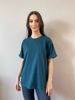 K10391 Футболка OVER SIZE ТМ_БИРЮЗОВЫЙ