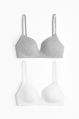 Pack de 2 sujetadores de algodon sin aros - H&m фото 5