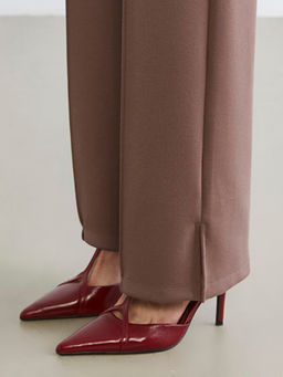 Dar Fit Pa?as? Y?rtma?l? Kad?n Pantolon